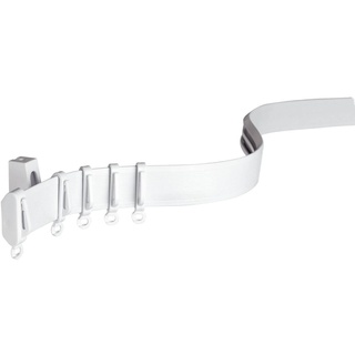 Gardinia Vorhangschiene Flexline, Komplett-Set, Kunststoff, weiß, 350 cm, 1-läufige Gardinenschiene