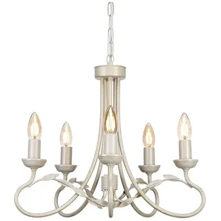 Elstead LIGHTING Kronleuchter, Leuchtmittel nicht inklusive, Kronleuchter Hängelampe Deckenlampe Pendellampe Metall Beige Gold D 47 beige
