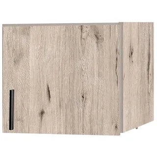 Lomadox Schlafzimmer Aufsatzschrank für Kleiderschrank 1-türig, 47cm breit, Eiche, SELAWIK-166