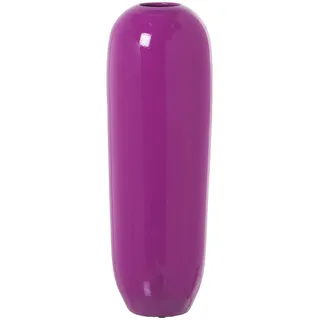 DRW Bodenvase aus Keramik in Violett, glänzend, 60 x 19 x 19 cm