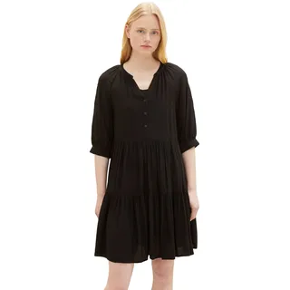 Tom Tailor Denim Kleid DOBBY BABYDOLL in Schwarz S