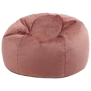 icon Sitzsack Klassischer Sitzsack aus Samt „Aurora“, 85x50cm, Made in Germany, für Erwachsene & Kinder rosa