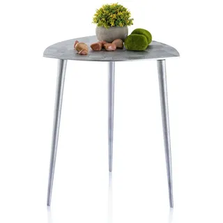 Amagohome Beistelltisch Beistelltisch Metall Dekotisch Alster 40x45x40 cm dreieckig klass. Des silberfarben