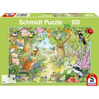 Tiere im Wald, 100 Teile Kinderpuzzle