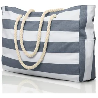 oscaurt Strandtasche, große Strandtaschen für Frauen, wasserdichte Strandtaschen mit Reißverschluss und Seilgriff, Sommer-Strandtaschen, Urlaubs-Essentials, Reisetasche, Shopping, Schulterhandtaschen - XXL