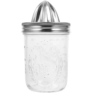 Garneck Jar Zitronenpresse Aus Glas Mit 480ml Behälter – Manuelle Zitruspresse Für Limetten - Orangen Und Zitronen – Ideal Für Küche - Bar Und Frische Säfte Zuhause