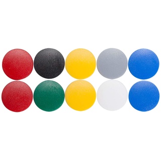 MAUL Magnete MAULsolid Ø20mm (10 Stück) | Mini Magnete aus Kunststoff mit 300g Haftkraft | Starke Magnete für Whiteboard und Magnettafel | ideal für Büro, Homeoffice und Werkstatt | Bunt