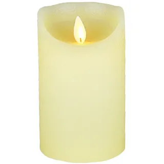 Coen Bakker Deco BV LED-Kerze LED Echtwachskerze Kerze 10 / 12,5 / 15 cm Timer Ø 7,5cm Wachskerze (1-tlg), große Farb- und Größenauswahl, Echtwachskerzen mit Timerfunktion weiß Ø 7.5 cm x 10 cm