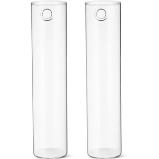 Zerodeko 2 Stück Wandvasen Glas mit Zylindrischer Form zur Wandmontage für Vermehrte Pflanzen in Vase als Dekorative Glas Pflanztöpfe