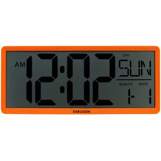 Karlsson Tischuhr ''Retro'' in Orange - (B)34,8 x (H)14,8 x (T)2,7 cm