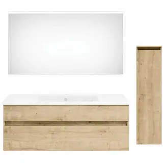 Puris Badezimmer Get2You, Eiche, Holzwerkstoff, 2 Schublade(n) Schubladen, 150 cm, Goldenes M, Made in Germany, hängend, Badezimmer, Badmöbelsets & Badmöbelserien, Badmöbel-Sets