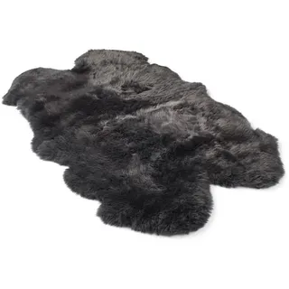 Nordic Sheep Lammfell Langhaar Fellteppich 170x110 cm, Dunkelgrau | Echtes Lammfell, jedes Stück ein Unikat der Natur, ideal für Sofa, Stuhl & Esstisch, viele Farben
