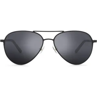 Herren und Damen Lifestyle Pilotenbrille aus Edelstahl Monza Schwarz SCHWARZ No Size