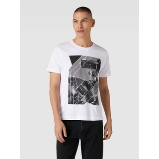 T-Shirt mit Motiv-Print, Weiss, XL