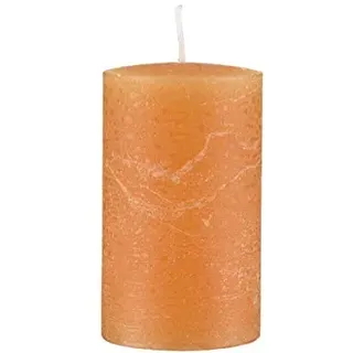 durchgefärbte Rustica Stumpenkerzen orange 150/70 mm, 1 Stück, Rustik Kerzen, Adventskerzen, Weihnachtskerzen