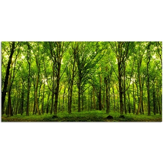 Augenblicke Wandbilder 120x60cm - Fotodruck auf Leinwand und Rahmen Wald Bäume Natur Sonnenstrahlen - Leinwandbild auf Keilrahmen modern stilvoll - Bilder und Dekoration
