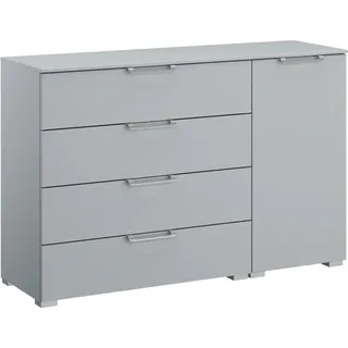 Novel Sideboard, Hellgrau, Kunststoff, 2 Fächer, 4 Schublade(n) Schubladen, 120x81x42 cm, Blauer Engel, Goldenes M, BQ - Bündnis für Qualität, Made in Germany, Typenauswahl, Beimöbel erhältlich, stehend, in verschiedenen Größen Holzdekoren erhältlich, Wohnzimmer, Kommoden & Sideboards, Sideboards