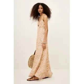 BA&SH für Damen. 1E26NATZ Natz geblümtes Kleid (36), Lässig, Viskose, Blumen, Ärmellos / Hosenträger