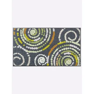 heine Fußmatte Fußmatte, Rechteckig, Höhe: 7 mm, Rutschhemmend, Waschbar grau|grün 30 cm x 70 cm x 7 mm