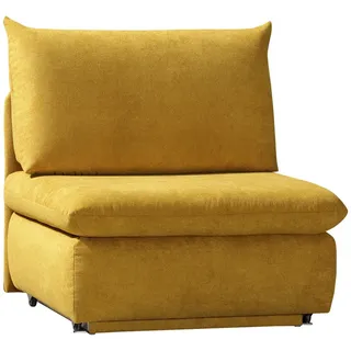 Novel Schlafsessel Etta, Gelb, Textil, Uni, 90x89 cm, Stoffauswahl, Liegefunktion, Wohnzimmer, Sofas & Couches, Schlafsofas, Schlafsofas mit Bettkasten