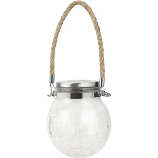 Hängende Solarlaterne, Klassische Hängelaterne Für Garten Und Terrasse Aus Crackle-glas, Autark Und Mit Led-beleuchtung