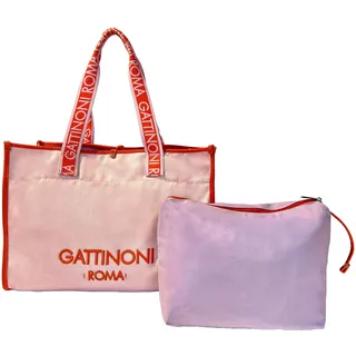 Gattinoni Jane Tragetasche Baumwolle Lila/Orange/Pink
