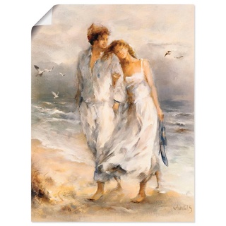 Artland Wandbild Verliebt, Paar (1 St), als Leinwandbild, Poster, Wandaufkleber in verschied. Größen beige 45 cm x 60 cm