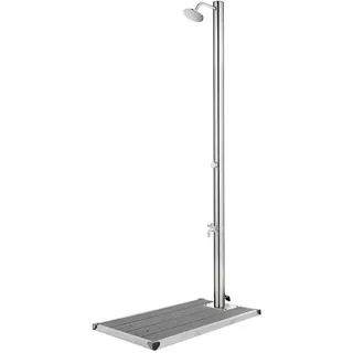 vidaXL Gartendusche mit Grauer Bodenplatte 220 cm 3070793