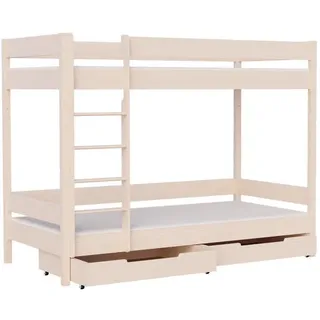 Etagenbett, Natur, Holzwerkstoff, 70x140 cm, Kinder- & Jugendzimmer, Kindermöbel, Kinderbetten, Etagenbetten