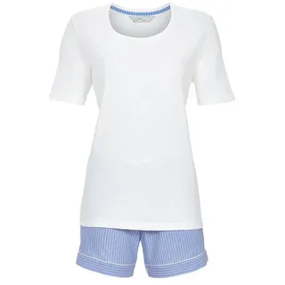 Chérie Line Shorty Shorty mit Oberteil aus Rippenware (2 tlg) weiß 38