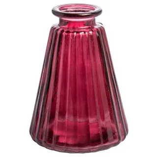 Sandra Rich Dekovase Glasvase "RIM" Ø 7,5 x 10cm, Vase aus Glas Blumenvase rosa