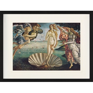 1art1 Bild mit Rahmen Sandro Botticelli - Die Geburt Der Venus, 1483-1485 80 cm x 60 cm