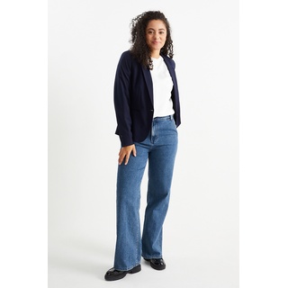 Wide Leg Jeans-High Waist-LYCRA®, Blau, 42