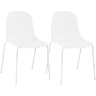 CLP Gartenstuhl Hardin 51 x 51 x 85 cm weiß 2 St.