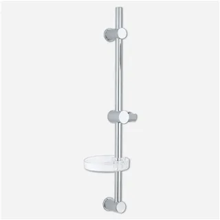 Euroshowers GmbH Duschstange Euroshowers Duschvorhangstange FlowFlexi Duschstange Chrom 750 mm, Wiederverwendung vorhandener Bohrlöcher möglich silberfarben