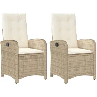 vidaXL Gartensessel mit Kissen 58 x 58 x 31,5 cm beige 2 St.