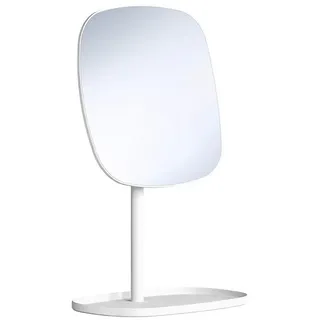 Smedbo Spiegel Tischspiegel Satin Square mit Schmuckablage weiß