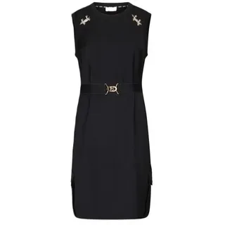 Liu Jo Minikleid – Feminines Kleid mit Gürtel und Cargo-Taschen schwarz L