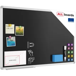 ALLboards Kreidetafel 90 x 60 cm Schwarz