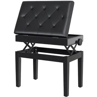 Homcom Klavierhocker Holz Schwarz