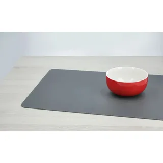 Asa Selection Tischset Leather Optic Fine 46x33 cm Kunststoff Basalt