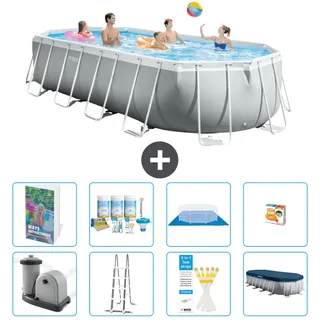 Prism Frame Pool Oval - 610x305x122 Cm - 9-teilig  S548