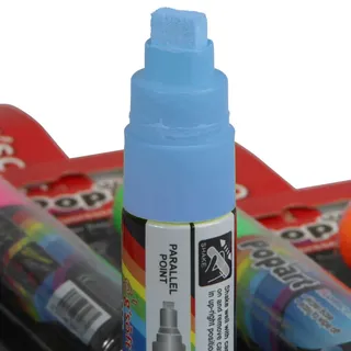 Druckspezialist Kreidemarker Flüssigkreide Tafelstifte Kreidestift Popart 10mm breite parallel-Spitze HELLBLAU