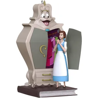 Hallmark Keepsake Weihnachtsschmuck 2025, Disney Die Schöne und das Biest Belle mit dem Kleiderschrank, Geschenke für Disney-Fans