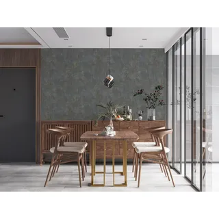 A.S. Création Vliestapete Shabby Putzoptik Struktur Grau Gold Metallic 39670-1