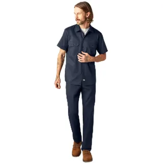 Dickies Flex-Arbeitshemd für Herren, schmale Passform, kurzärmelig - M