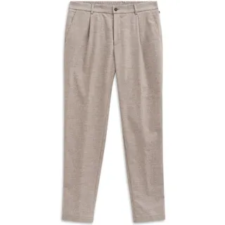 Bugatti Anzughose "Tapered Fit", Herren, Gr. 54, Normalgrößen, beige (50, beige), 39% Wolle, 33% Polyester, 14% Viskose, 13% Polyamid, 1% Elasthan, unifarben, gerade, unten schmal, Hosen Anzughose, eleganter Wollmix