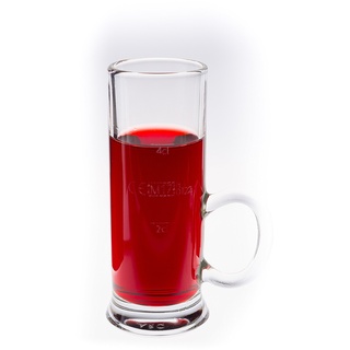 Arcoroc ARC 78671 Islande Schnapsglas, Shotglas, Stamper, mit Henkel, 65 ml, mit Füllstrich bei 2cl + 4cl, Glas, transparent, 12 Stück