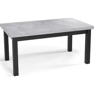 WFL GROUP Rechteckiger Ausziehbarer Esstisch 140 x 80 x 78 cm grau