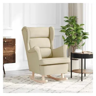 vidaXL Schaukelsessel Creme 74 x 90 x 102 cm Stoff